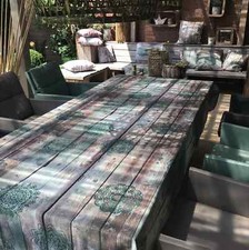 Pichler Tischdecken/Läufer und Kissenhüllen Vintage Wood Grün