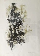 Hans Platschek Farblithografie signiert