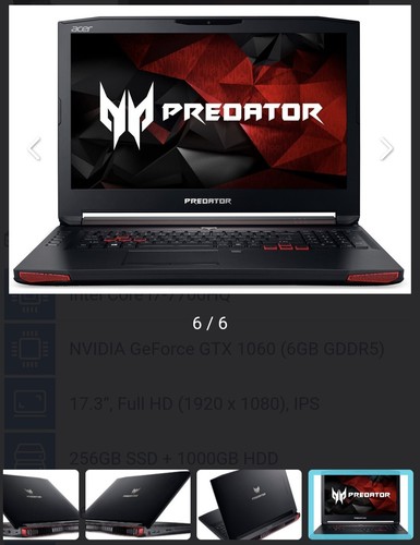 Acer predator zoll 40gb - 17,
