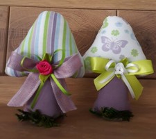 Deko Frühling 2 Pilze ?  Landhaus Handdarbeit Tilda Art  Tischschmuck