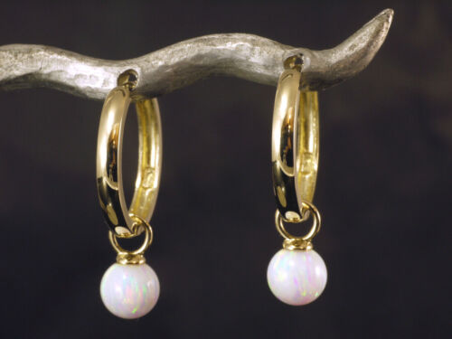 585 gold creolen mit opal - creolen,