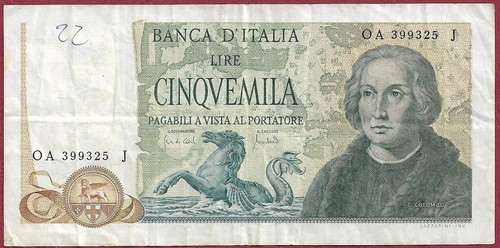 Italien italy 5000 lire 102a - italien/italy, p-102a
