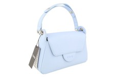 O BAG Con Pattina Damen Tasche OS hellblau gefüttert Logo eckig Baguette Crossbody *
