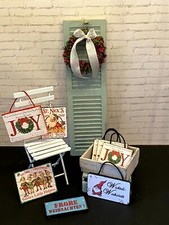 Puppenhaus 1:12 Miniatur: 1 Stück Weihnachtliches Schild # Dekoboard Weihnachten