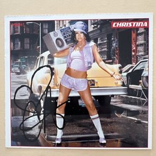 Christina Aguilera & Leonardo DiCaprio Autogrammkarte 9 x 9,5 cm Yam! Autogramm