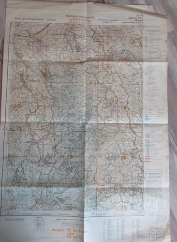 Original wehrmacht landkarte - original, /