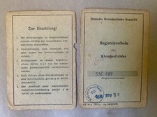 Alt Registierschein " Simson " Schwalbe  / Betriebserlaubnis