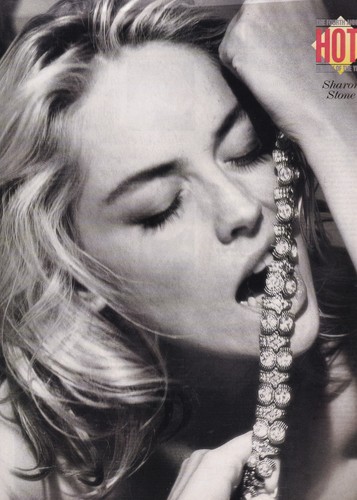 Sharon stone mini poster mag - -, poster/mag