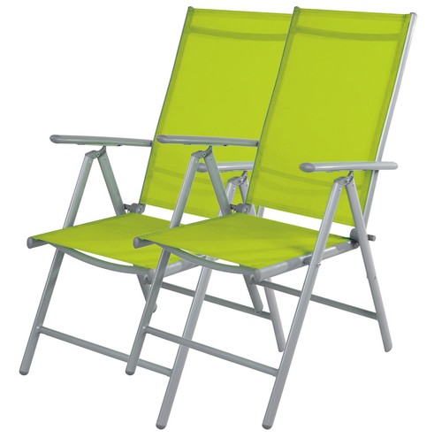 2er set alu klappsessel fach - 2er-set, 7-fach