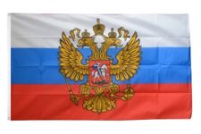 Fahne Russland mit Wappen Flagge Doppelkopf Adler russische Hissflagge 90x150cm