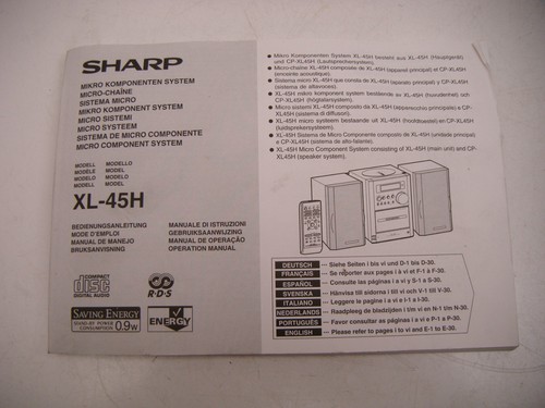 Sharp 45h - sharp, xl-45h