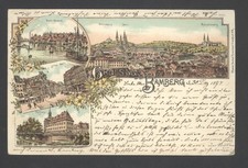 Gruss aus bamberg litho - ak, "gruss