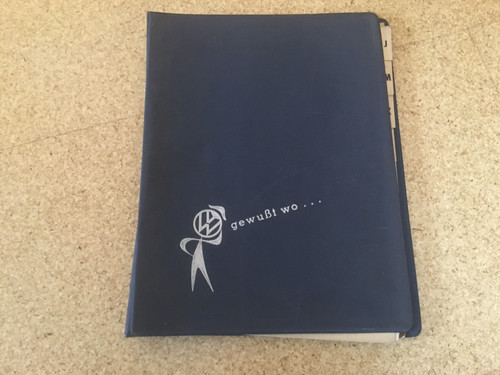 Orig volkswagen notiz - "notiz-, und