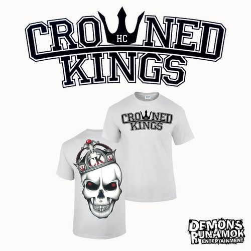 Crowned kings skull t - crowned,