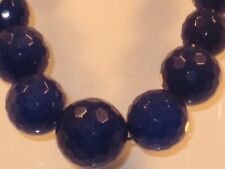 SCHMUCKKETTE 6-14mm SAPHIR facettiert (!) / blau Collier Halskette Edelstein neu