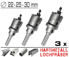 3 x Hartmetall Flachschnitt