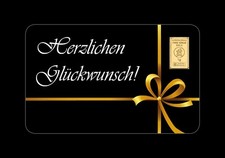 Goldbarren 1 Gramm 999.9  Gold  Glückwunsch  Heimerle und Meule  FineCard