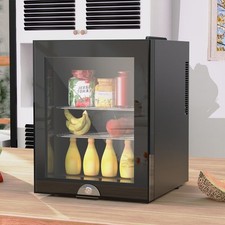 Kühlschrank Getränke Flaschen Bier Minibar 40L Hausbar 2 Böden Edelstahl Glastür