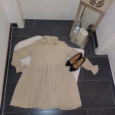 Neu musselin kleid creme S M