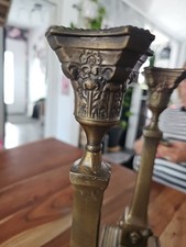 4 Stück Kerzen-Ständer Leuchter Messing brüniert 1-flammig Löwe BÄR!!!