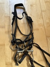 Sehr Alte Kandare mit S Kandare und passender Unterlegtrense von Hug Leder weich