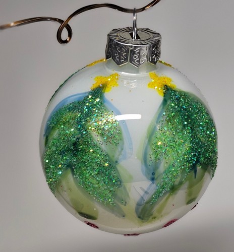 Christmas ball glass hand