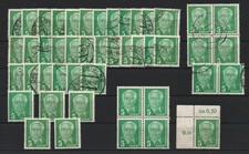 DDR 1952, Lot Freimarken II/  5 Pfg.  Wilhelm Pieck, xx und o (Mi. 322)