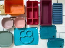 13 Teile Silikon Set Baby Teller Brei Einfrieren Backen Backform Eiswürfel Béaba