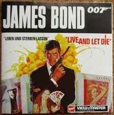 3 VIEW-MASTER 3D BILDSCHEIBEN - JAMES BOND | LEBEN UND STERBEN LASSEN + BOOKLET