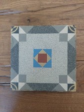 Klingenberg Fliese alt antik 17x17cm Feinsteinzeug historisch, ca 1900