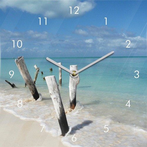 Wanduhr glas 20x20cm - glas,