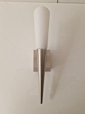 Moderne Wandleuchte aus Edelstahl mit Glas - Wandlampe + Leuchtmittel