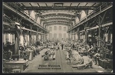 AK Peine, Peiner Walzwerk, Mechanische Werkstatt, Innenansicht, Bergbau 