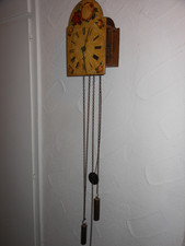 Schilderuhr 2 Gewichte Schlagwerk Antik Wanduhr