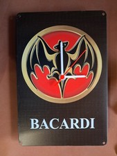 Blechschild Uhr Bacardi