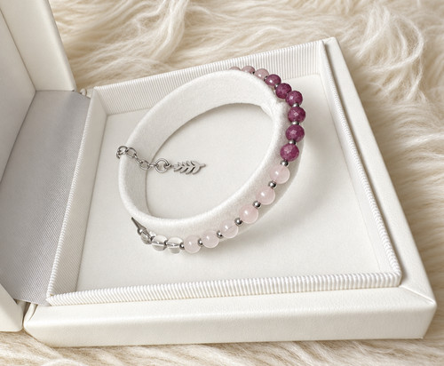 Armband edelstein mit - edelstein, rubin