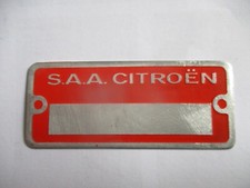 Typenschild Schild S.A.A