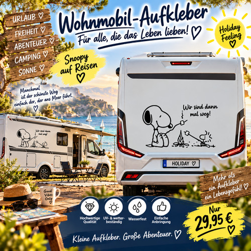 Auto aufkleber snoopy am - 1x,