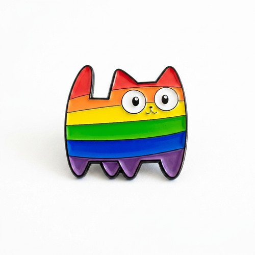 Regenbogen katze pin emaille - katze,