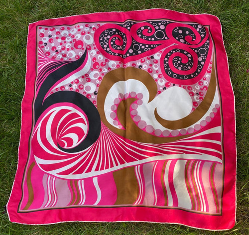 Edles vintage seidentuch 73x78 - edles,