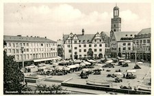 Darmstadt Marktplatz m. Rathaus u. Stadtkirche