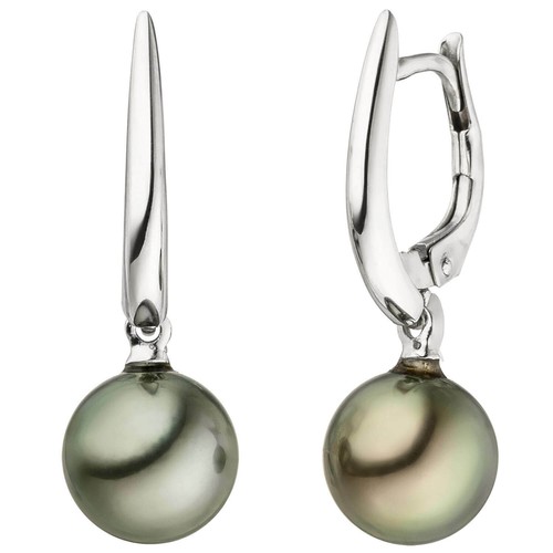 Earrings with 9mm - earrings, tahitian