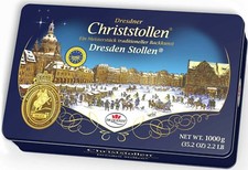 Dr. Quendt Dresdner Christstollen in Metalldose - Stollen Weihnachten - 1000g