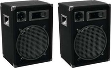 Omnitronic DX-1222 3-Wege Box 600 W 2er Set Fullrange Passivbox 12" Tieftöner