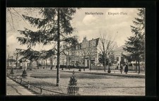 Berlin-Marienfelde, Kiepert-Platz mit Anlagen und Restaurant, Ansichtskarte 191 