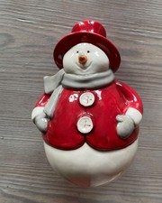 Schneemann Keramikfigur H 17
