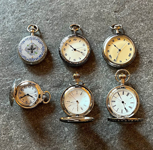 Taschenuhr quarz analog - 6x,