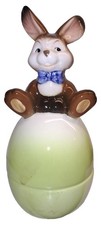 Goebel Osterhase auf Ei Porzellan Dekofigur Mehrfarbig Nostalgisch 16cm
