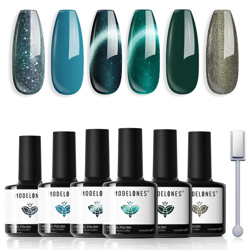 Nagellack set für cat eye - uv,