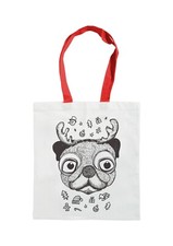 Weihnachts Mops Jutebeutel